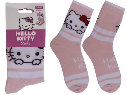 CALCETINES HELLO KITTY A RAYAS TALLA 28-35 REF: 02/1652