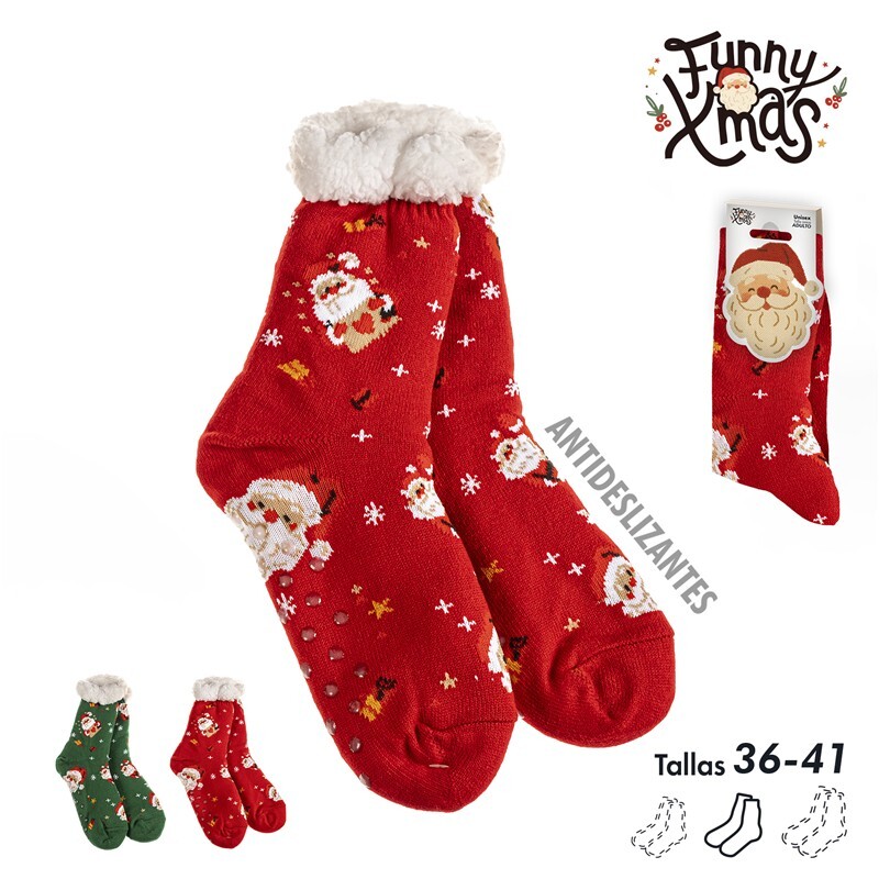 CALCETINES ANTIDESLIZANTES BORREGUITO NOEL MAN