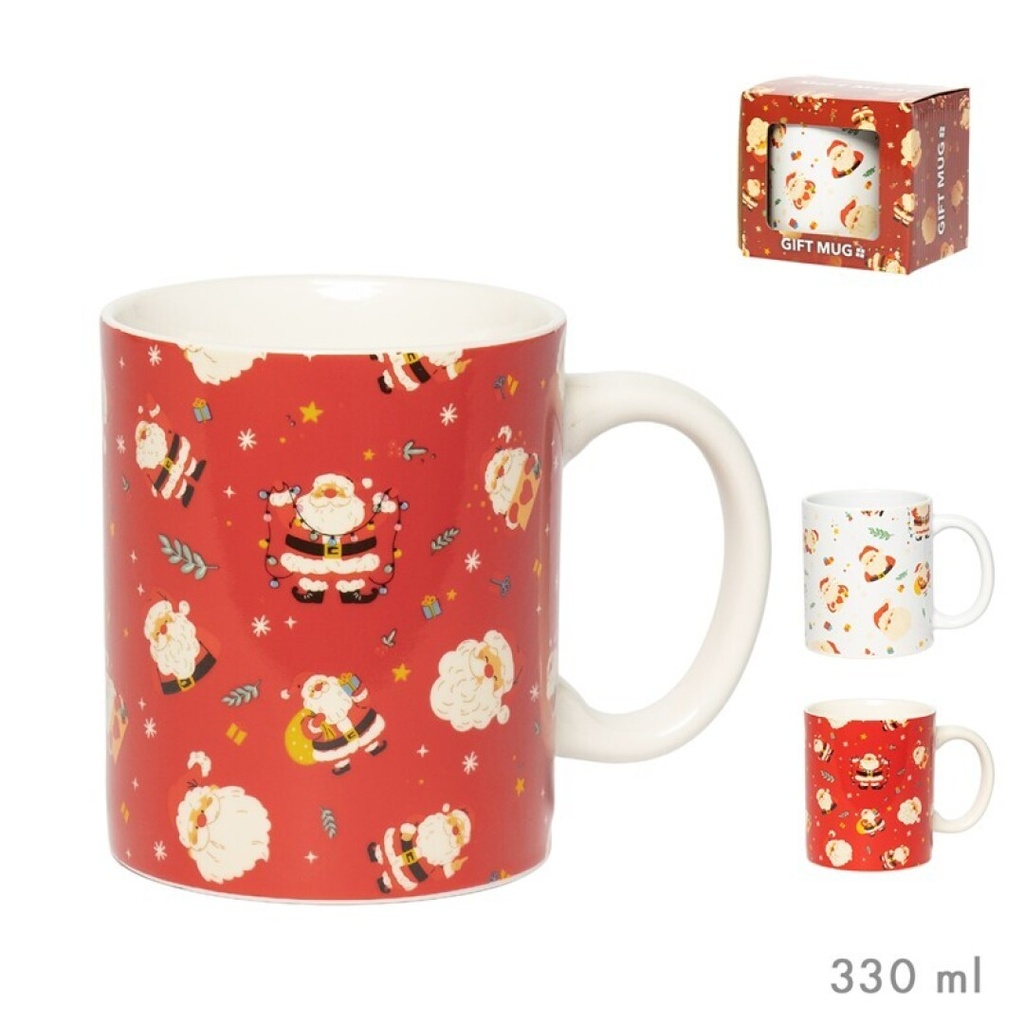 TAZA EN CAJA REGALO PAPA NOEL