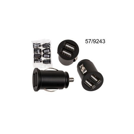 ADAPTADOR USB NEGRO UNIVERSAL PARA ENCENDEDOR DE CIGARRILLOS APROX. 3,5 CM