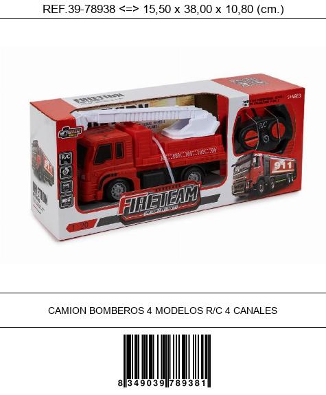 CAMION BOMBEROS 4 MODELOS R/C 4 CANALES