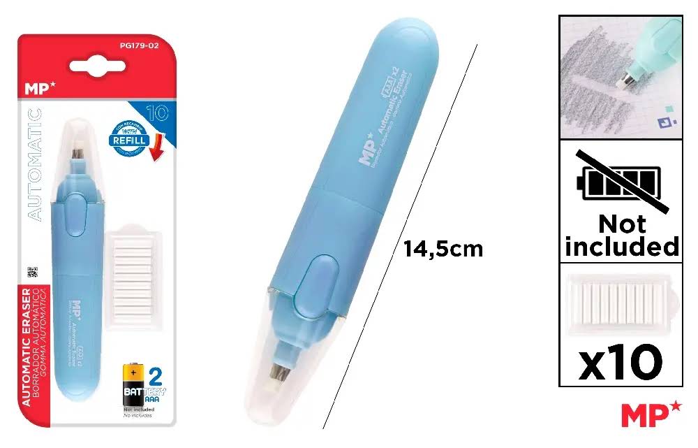 BORRADOR AUTOMATICO CON RECAMBIOS AZUL