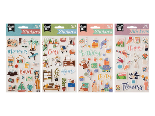 [653192] 3D STICKERS 4ASS CR6003/GE
