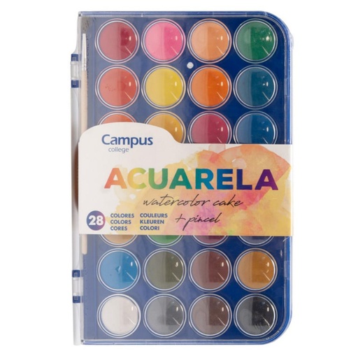 [630821] ACUARELA CAMPUS 28 PASTILLAS