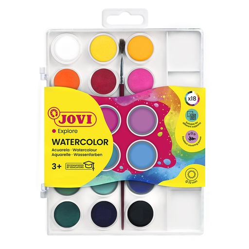 [649963] ACUARELA JOVI 18 PASTILLAS