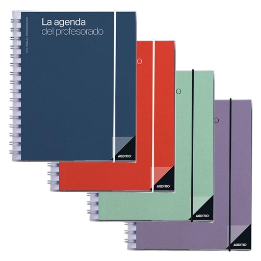 [028466] AGENDA PROFESORADO ADDITIO A5 CASTELLANO COLORES SURTIDOS