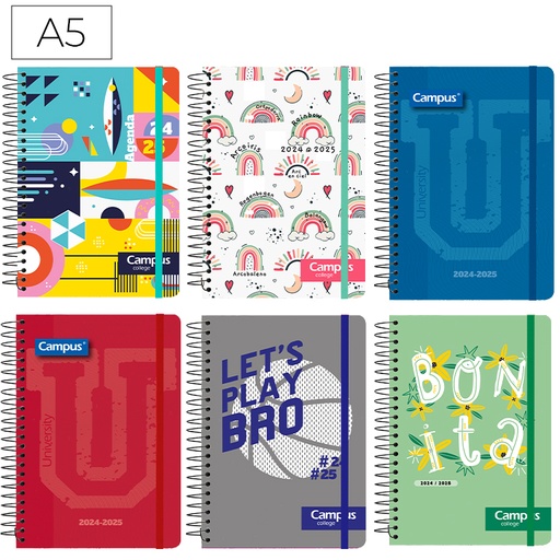 [003481] AGENDA ESC.24 A5 S/V FORRADA