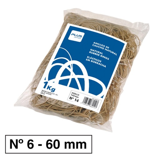 [040214] GOMAS ELASTICAS 1kg.N- 6 MAKRO