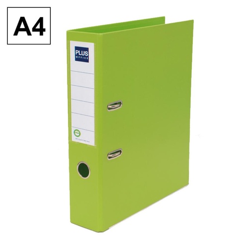 [180739] ARCHIVADOR PLUS OFFICE A4 LOMO 75 MM VERDE CLARO