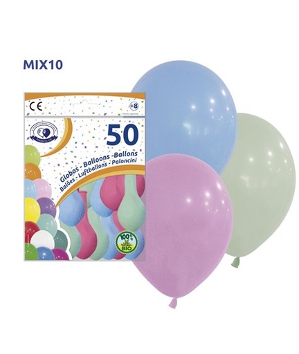 [000605] BOLSA 50 GLOBOS ROSA-CELESTE-VERDEMENTA