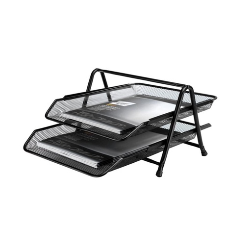 [180428] BANDEJA REJILLA DOBLE NEGRA