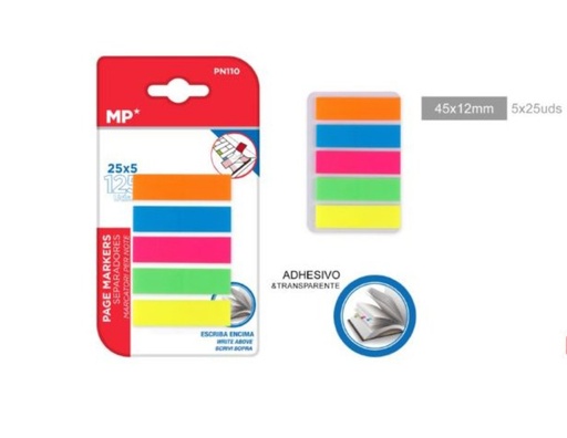 [072553] BANDERITAS MP FLUOR.ADHES.25X5