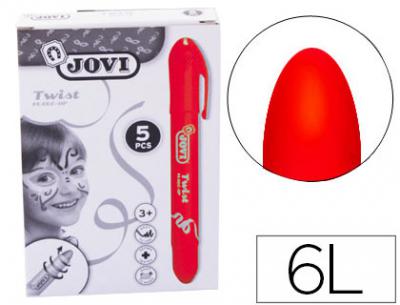 [000078] BARRA MAQUILLAJE JOVI TWIST FACE 5UD ROJO 19105