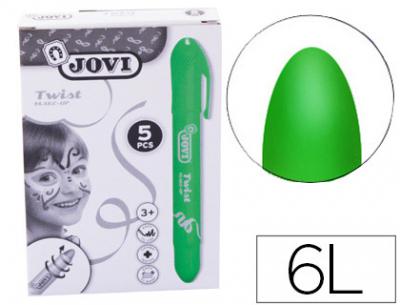 [000079] BARRA MAQUILLAJE JOVI TWIST FACE 5UD VERDE 19111