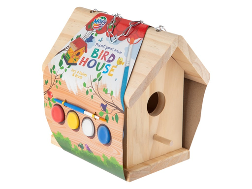 [926859] BIRDHOUSE WOOD INCL.4 PAINTS 620013