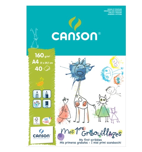 [622897] BLOC DIBUJO A4 MIS GARABATOS CANSON