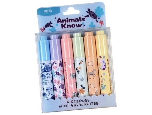 [880855] BLISTER 6 SUBRAYADORES ANIMALS