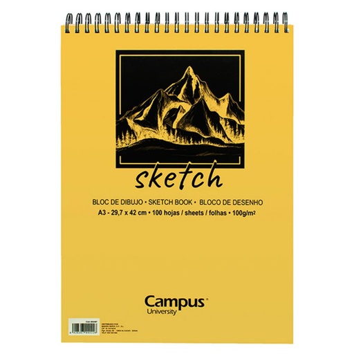 [600487] BLOC A3 ESBOZO CAMPUS 100H
