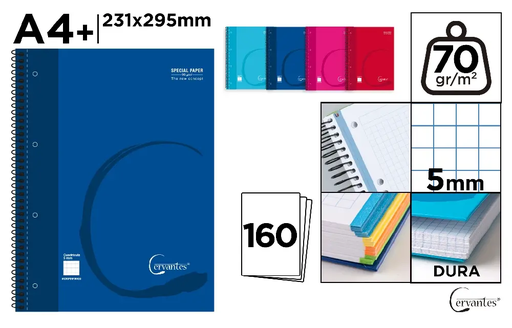 [032852] BLOC A4 T.EX 160H 5mm MIC M.P.