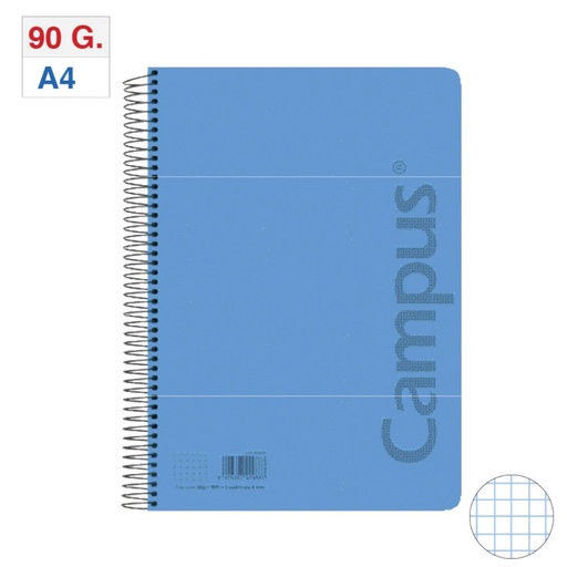 [002998] BLOC A4 T.PP 80H 90GR 4mm AZUL