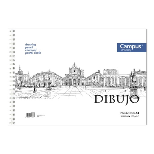 [600303] BLOC DIBUJO A3 30H 160 GR