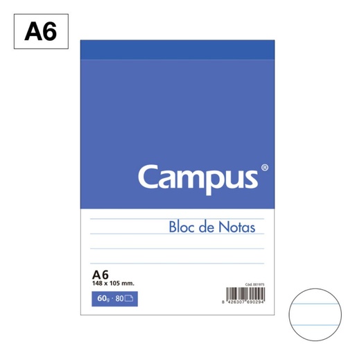 [001975] BLOC NOTAS A6 HORIZONTAL MAKRO PAPER