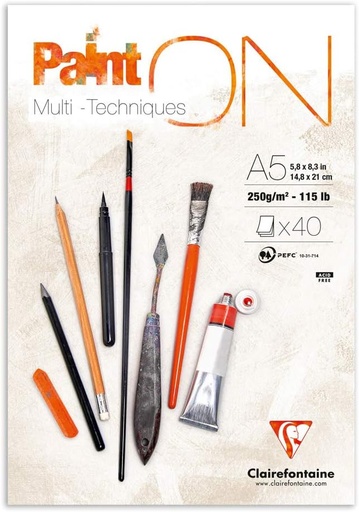 [032626] BLOC PAINT'ON A5 40H ENCL 250G 96538C