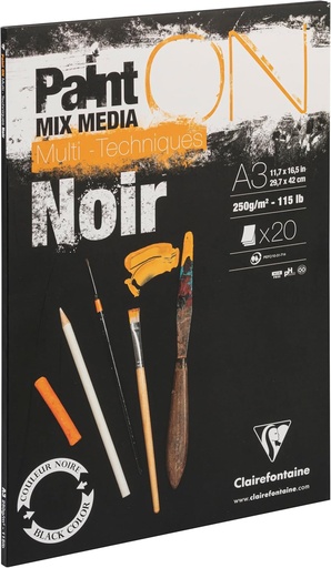 [032658] BLOC PAINT'ON NEGR.20H 250G A3