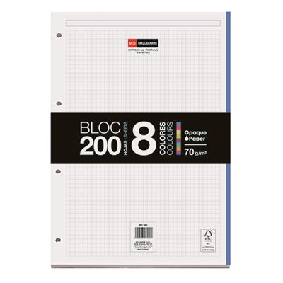 [032974] BLOC RECAMBIO A4 200H COLO.70G