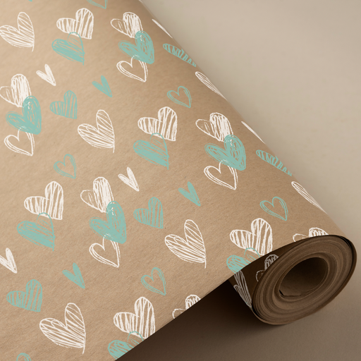 [880890] BOBINA 62 REGALO KRAFT RECICL. CORAZONES