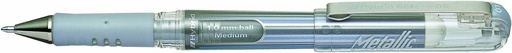 [122163] BOLIGRAFO HYBRID GEL DX PLATA METAL