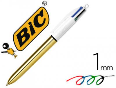 [122378] BOLIGRAFO BIC 4 COLORES SHINE ORO