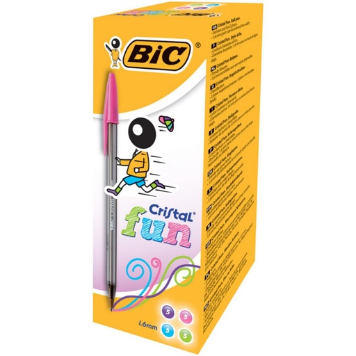 [119158] BOLÍGRAFO TINTA ACEITE BIC CRISTAL FUN COLORES SURTIDOS