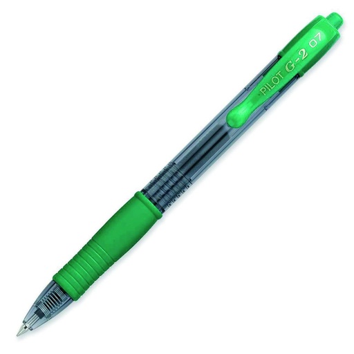 [080701] BOLÍGRAFO TINTA GEL PILOT G-2 VERDE