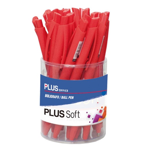 [080904] BOLIGRAFO TINTA FLUIDA VISCOSA PLUS SOFT ROJO