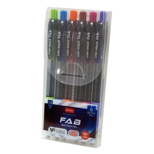 [081017] BOLIGRAFO UNIMAX FAB B/6 SURT.