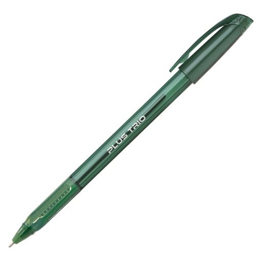 [080933] BOLÍGRAFO TINTA FLUIDA VISCOSA PLUS OFFICE TRIO VERDE
