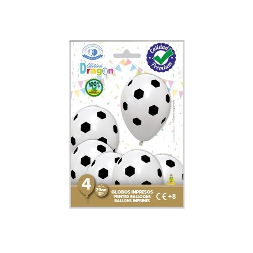 [882457] BOLSA 4 GLOBOS FUTBOL 5954-01