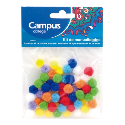 [630621] BOLSA 60 UD POMPONES 15MM SURTIDOS