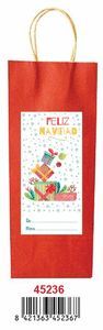 [877658] BOLSA BOTELLA REGALO ROJ.45236