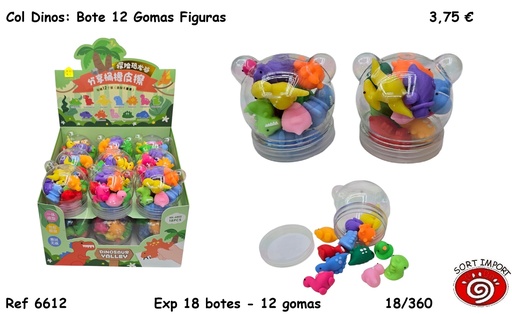 [000228] BOTE 12 GOMAS FIGURAS 6612