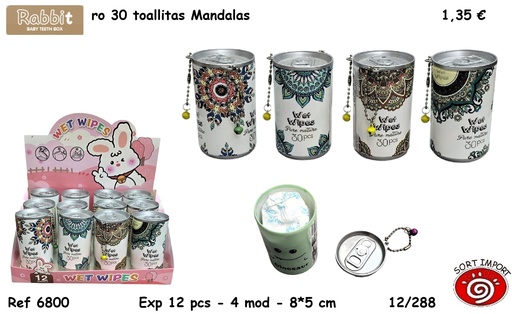 [000276] BOTE 30 TOALLITAS FELIZ DIA 6802