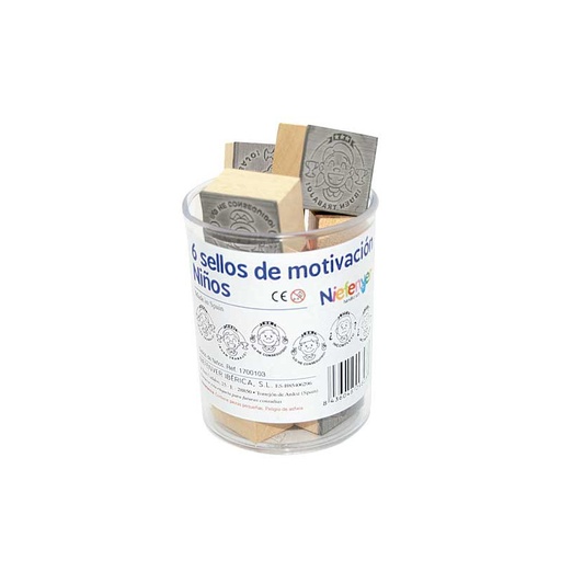 [649601] BOTE 6 SELLOS MOTIVACION NIÑOS