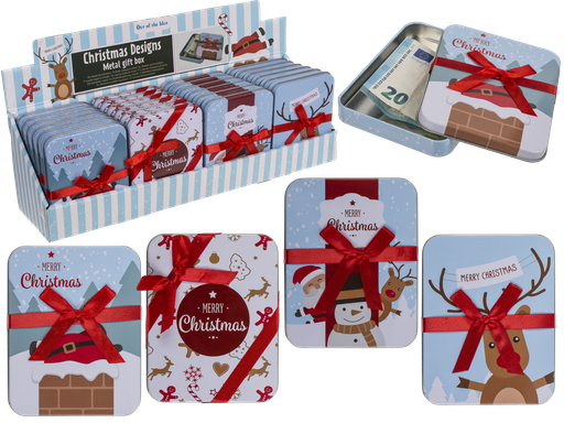 [880776] CAJA REGALO METAL MERRY CHRISTMAS 12X9CM