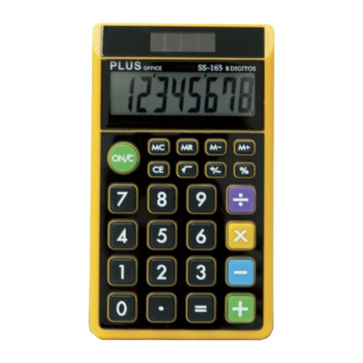 [220569] CALCULADORA PLUS OFFICE SS 165 NEGRO/NARANJA