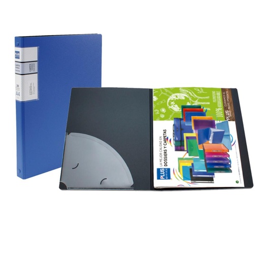 [180566] CARPETA FUNDAS PLUS LUXE 30F AZUL