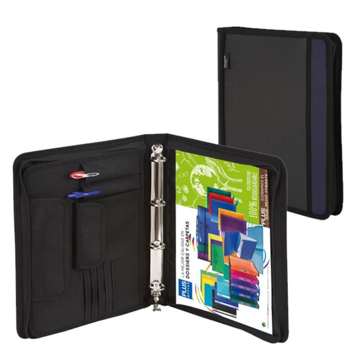 [180497] CARPETA A4 4A/25 CREMALLERA AZUL