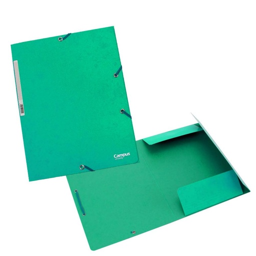 [180577] CARPETA A4 CARTON GOMA SOLAPA VERDE