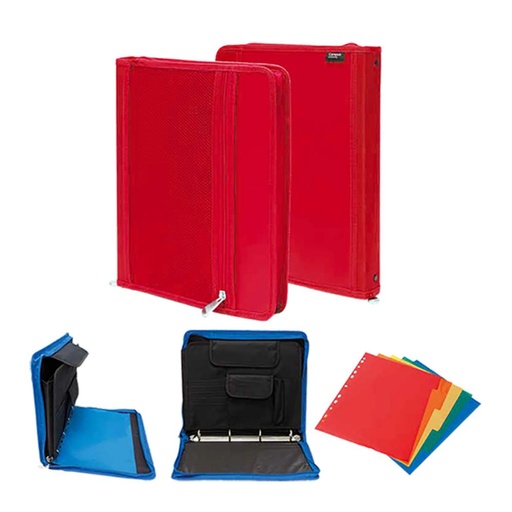 [181167] CARPETA CAMPUS A4 4A/30 CREMALLERA ROJO