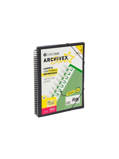 [212533] CARPETA CANGURO A4 ESPIRAL 60F NEG